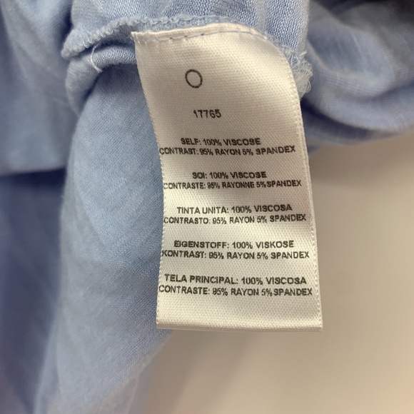 Dolan medium blouse raw edge boat neck 3/4 sleeve - Picture 5 of 5